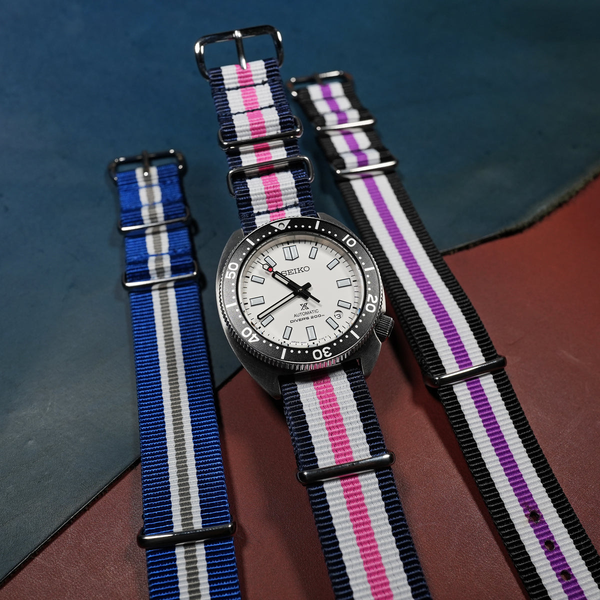 Premium Nato Strap in Regimental Pink - Nomad Watch Works MY