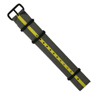 Premium Nato Strap in Grey Yellow - Nomad Watch Works MY