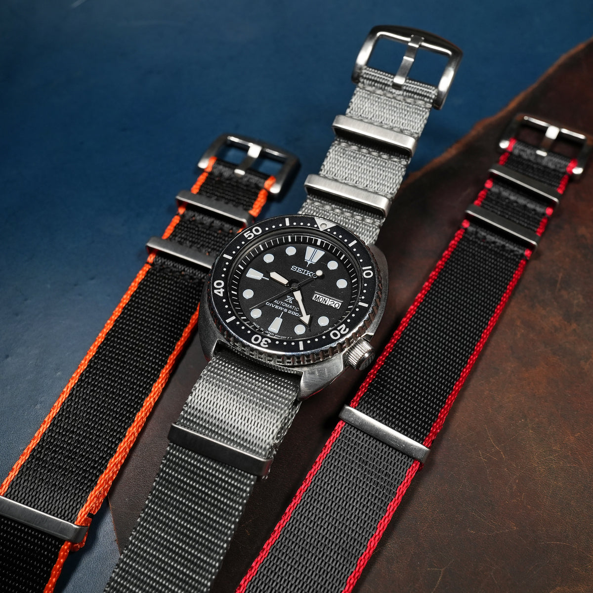 Seat Belt Nato Strap in Grey - Nomad Watch Works MY