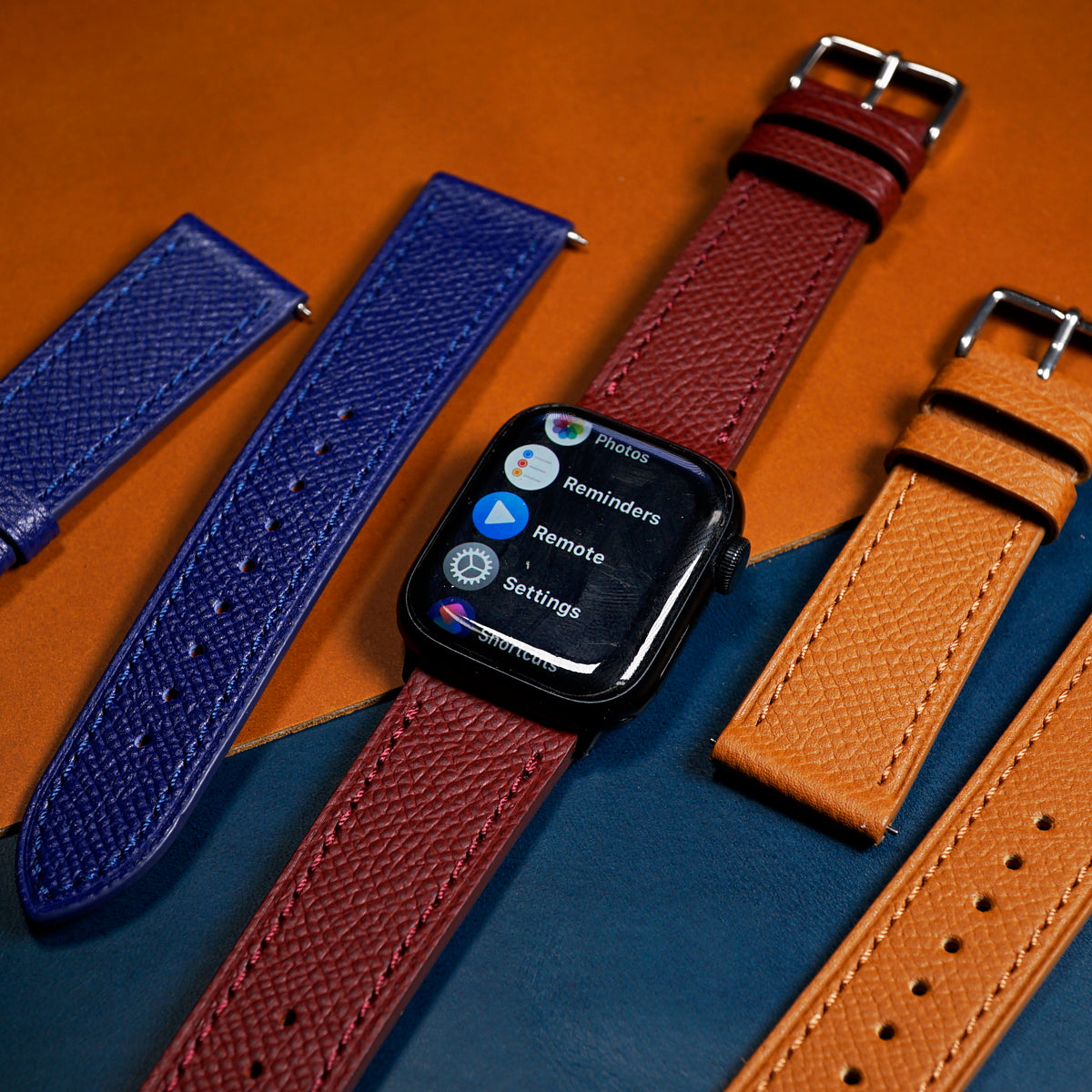 Emery Dress Epsom Leather Strap in Burgundy (38 & 40, 41mm) - Nomad Watch Works MY