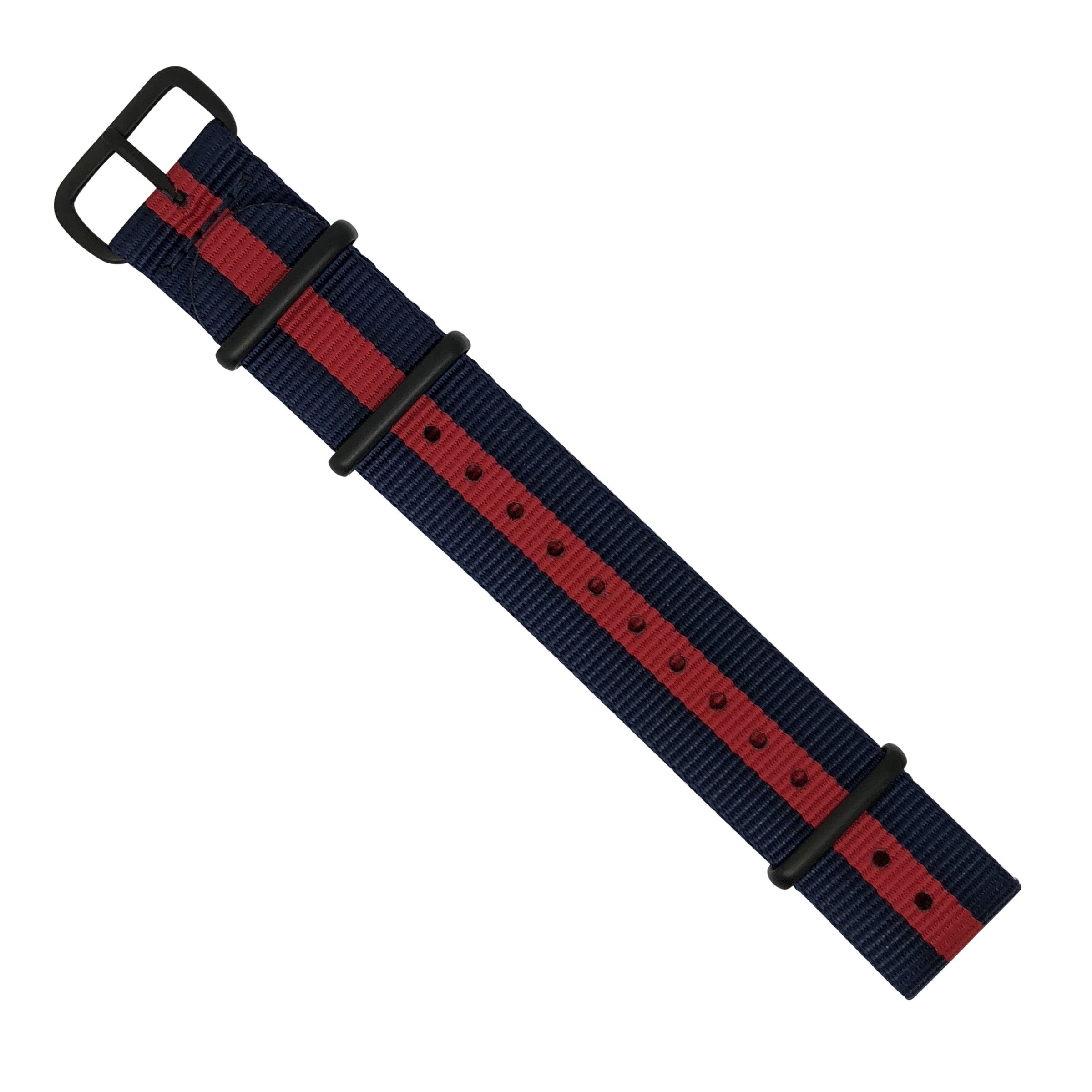 Premium Nato Strap in Navy Red - Nomad Watch Works MY