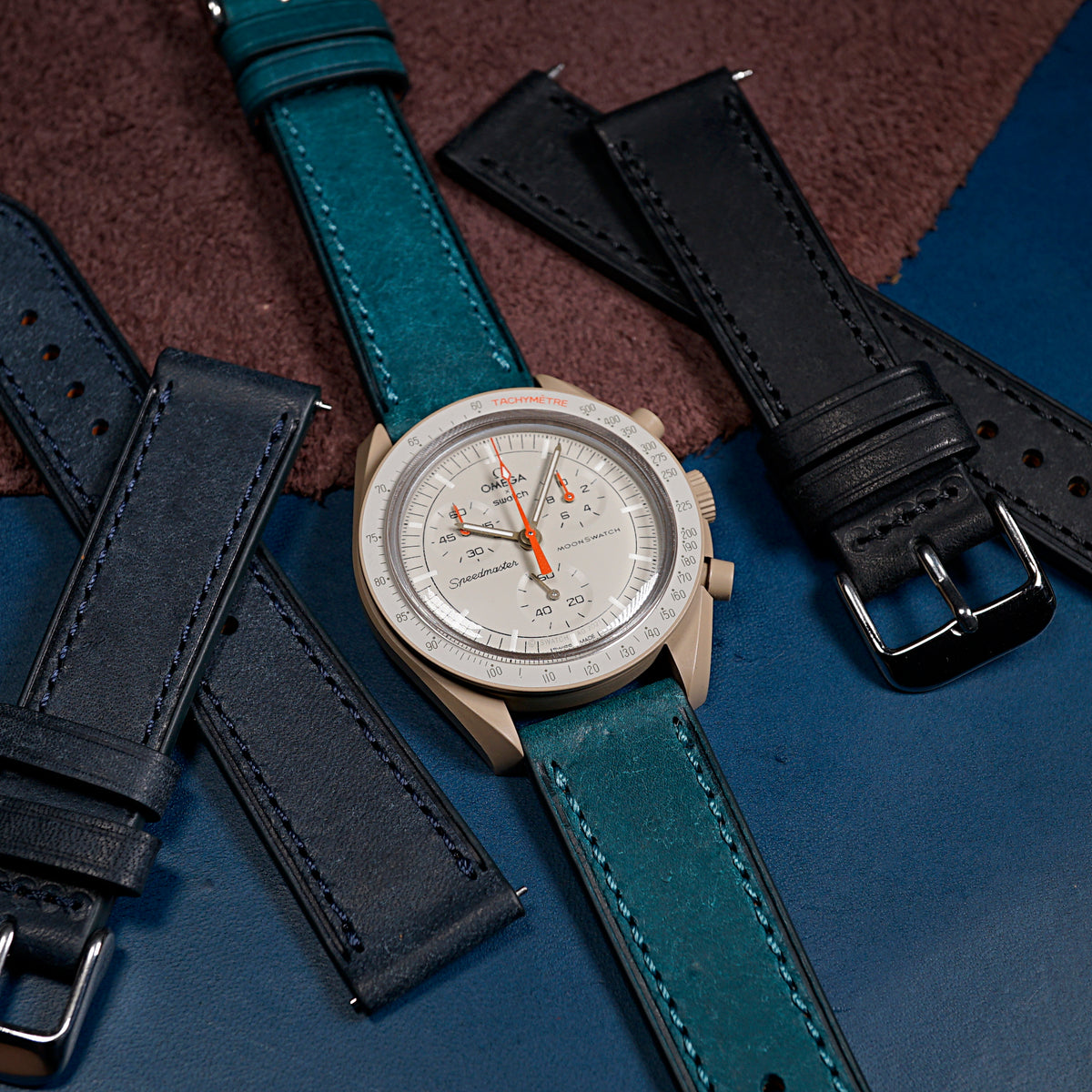 Emery Signature Pueblo Leather Strap in Ortensia (18mm) - Nomad Watch Works MY