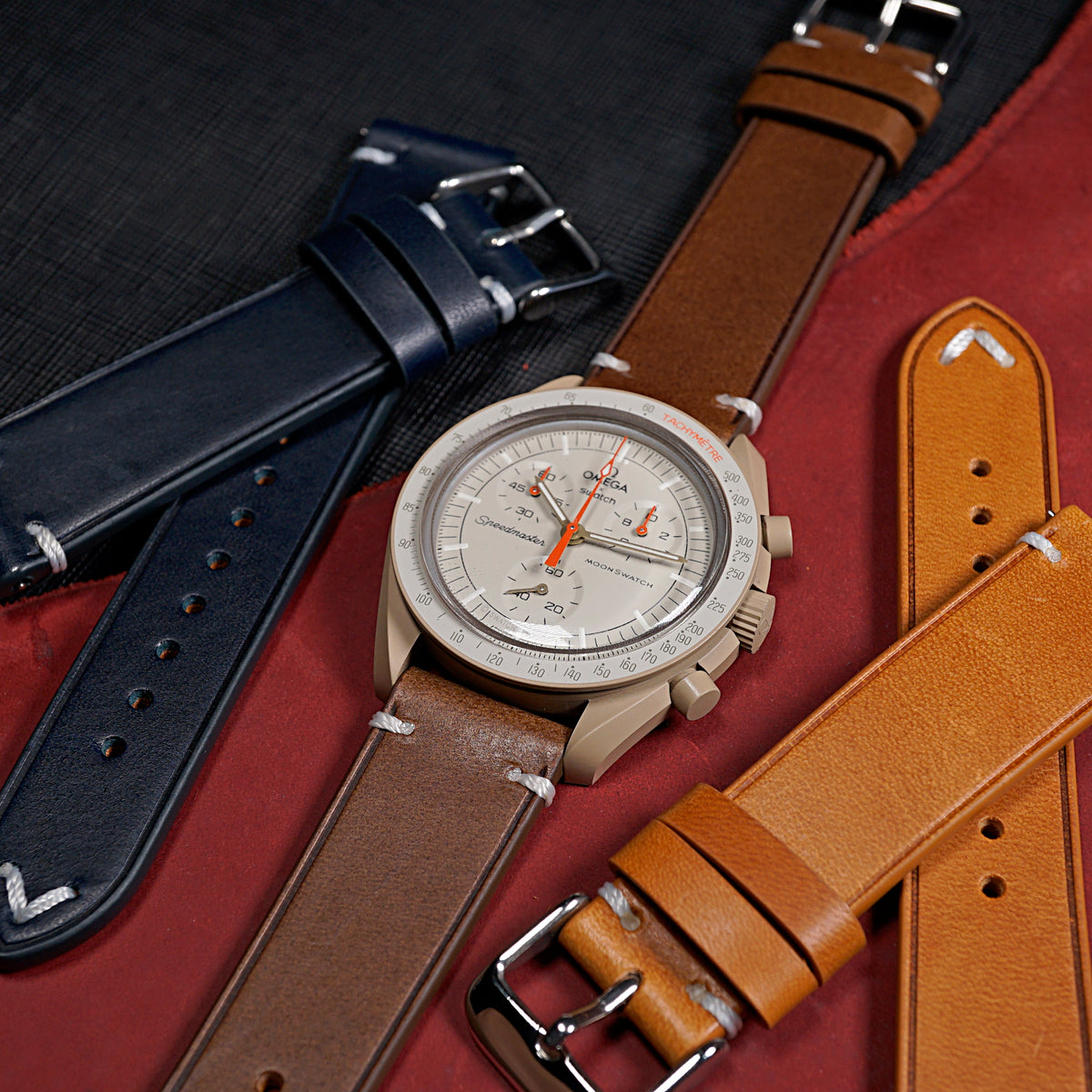 Emery Vintage Buttero Leather Strap in Brown (18mm) - Nomad Watch Works MY