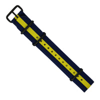Premium Nato Strap in Navy Yellow - Nomad Watch Works MY