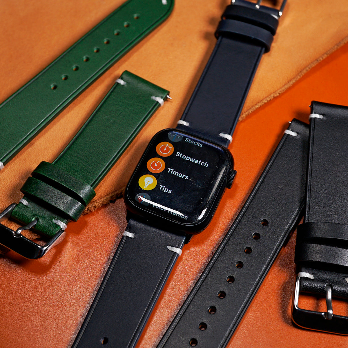 Emery Vintage Buttero Leather Strap in Navy (38, 40, 41mm) - Nomad Watch Works MY