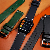 Emery Vintage Buttero Leather Strap in Navy (38, 40, 41mm) - Nomad Watch Works MY