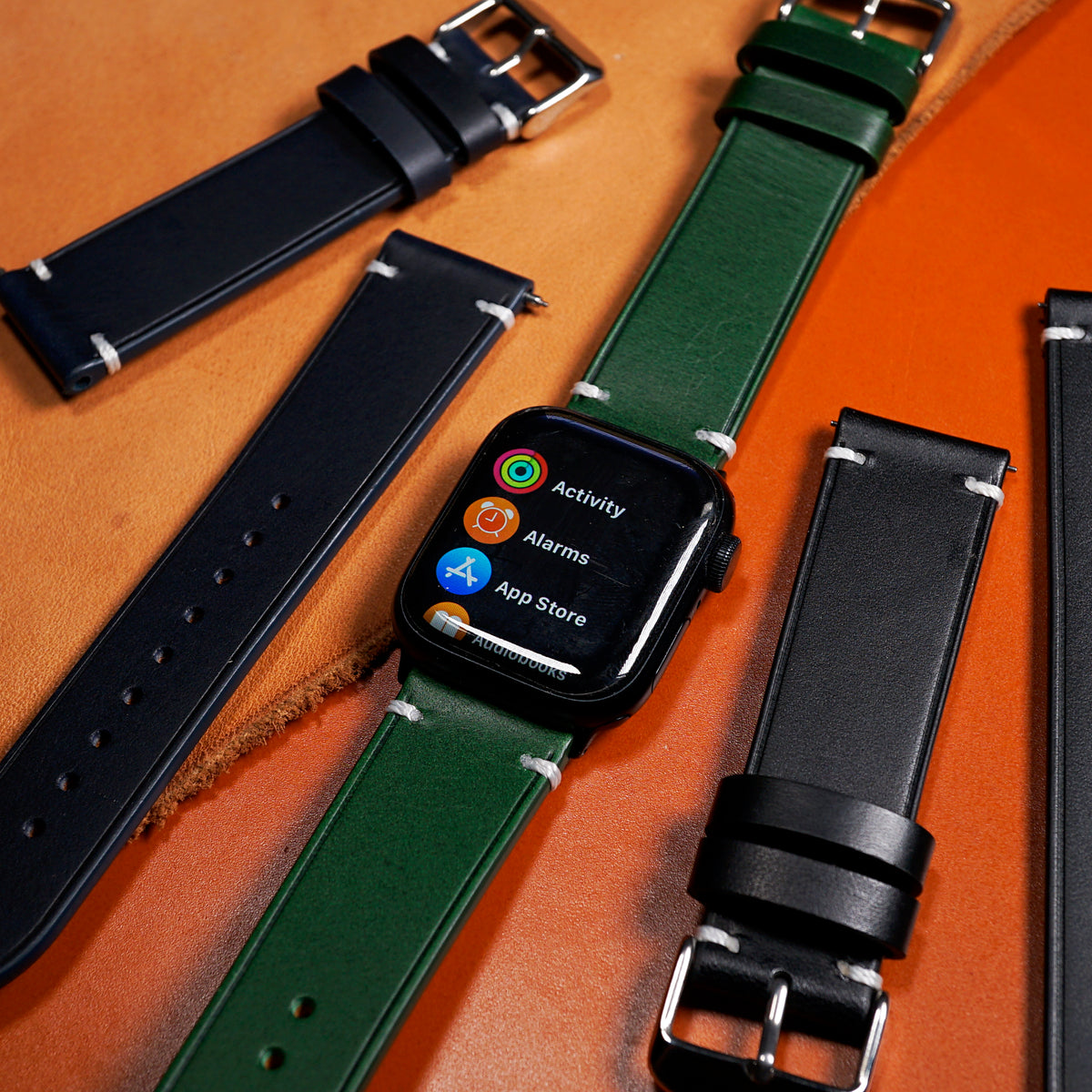 Emery Vintage Buttero Leather Strap in Green (38, 40, 41mm) - Nomad Watch Works MY
