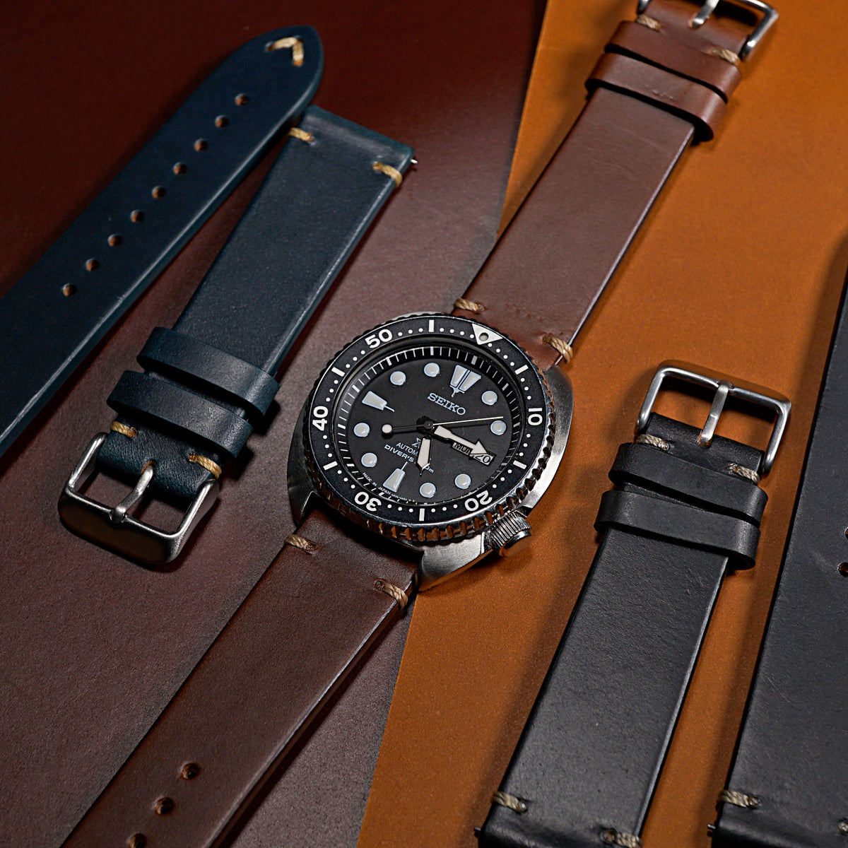 N2W Vintage Horween Leather Strap in Chromexcel® Tan (18mm) - Nomad Watch Works MY