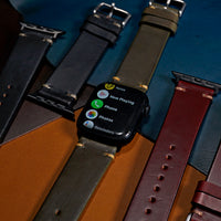 N2W Vintage Horween Leather Strap in Chromexcel® Olive (38, 40, 41mm) - Nomad Watch Works MY