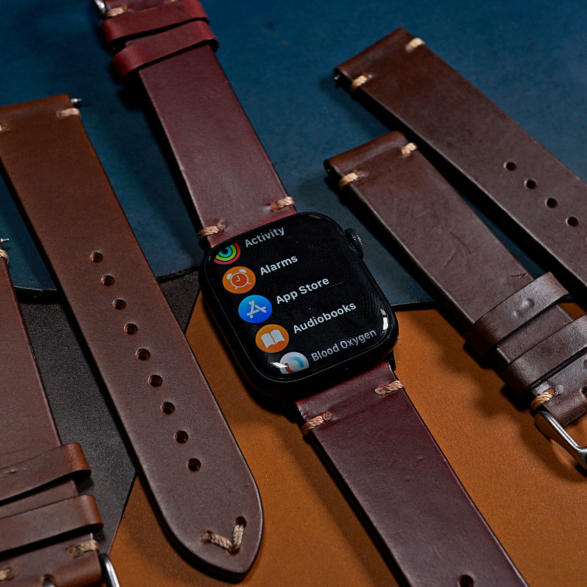 N2W Vintage Horween Leather Strap in Chromexcel® Burgundy (38, 40, 41mm) - Nomad Watch Works MY