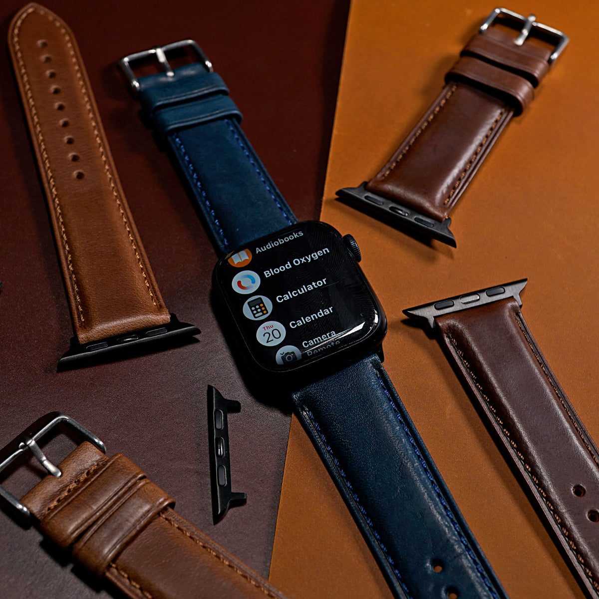 N2W Classic Horween Leather Strap in Dublin Navy (38, 40, 41mm) - Nomad Watch Works MY