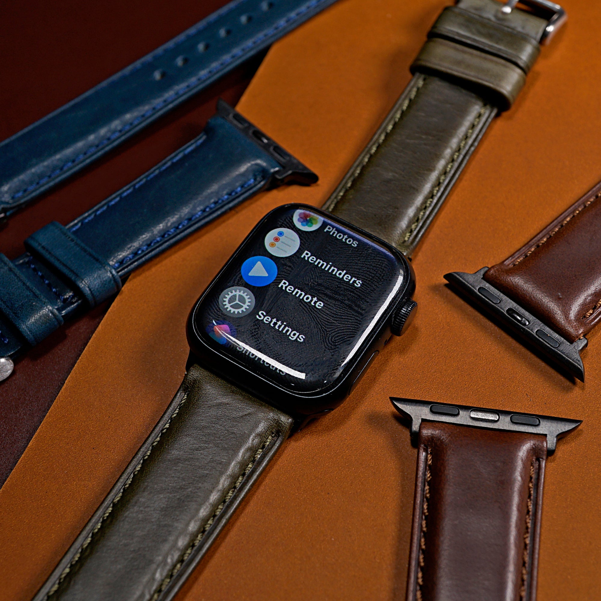 N2W Classic Horween Leather Strap in Chromexcel® Olive (38, 40, 41mm) - Nomad Watch Works MY
