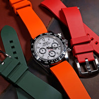 FKM Rubber Strap in Orange - Nomad Watch Works MY