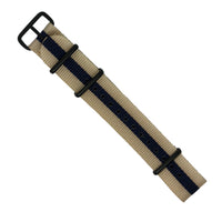 Premium Nato Strap in Biege Navy - Nomad Watch Works MY