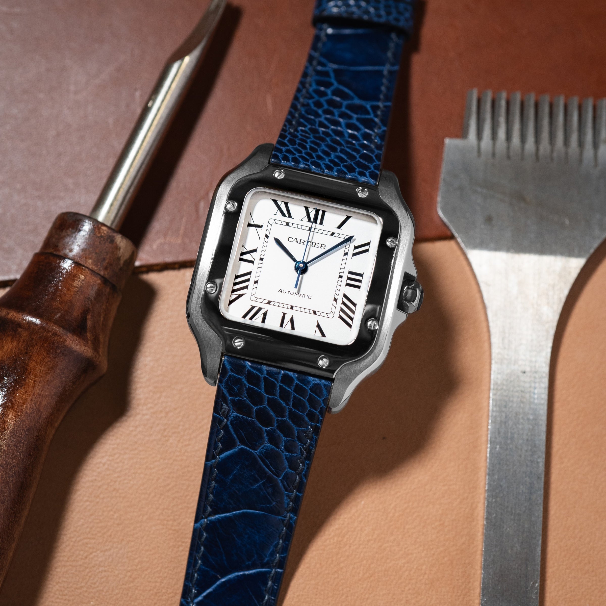 Custom Watch Strap for Cartier Santos de Cartier/ Santos 100 - Nomad Watch Works MY