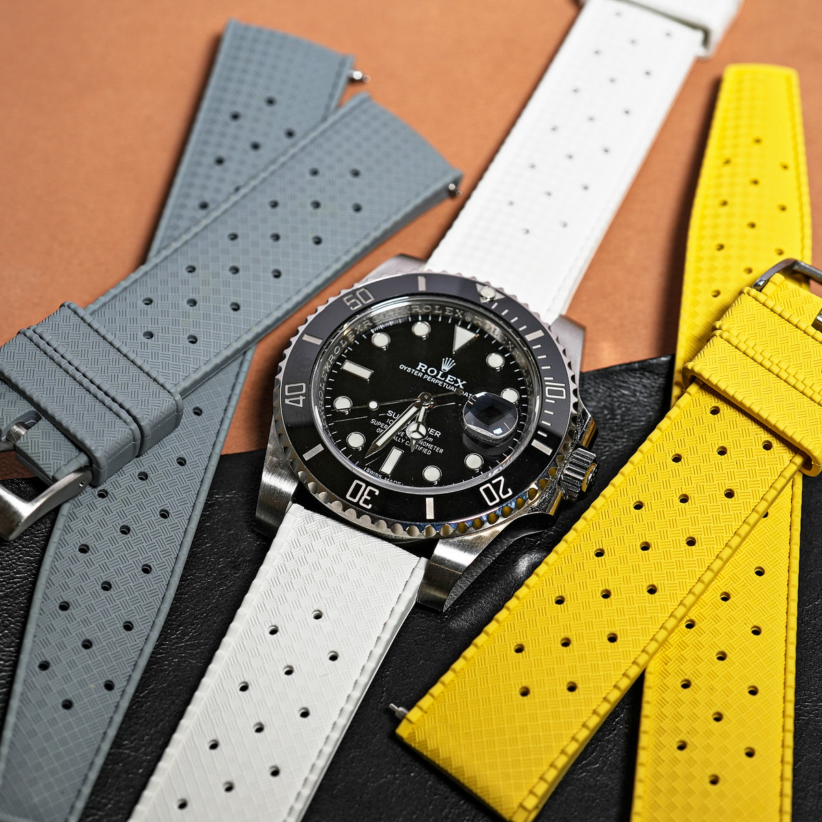 Tropic FKM Rubber Strap in White - Nomad Watch Works MY