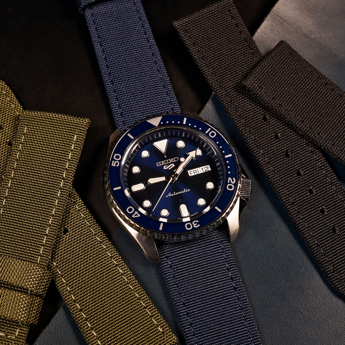 Canvas Watch Strap in Navy - Nomad Watch Works MY