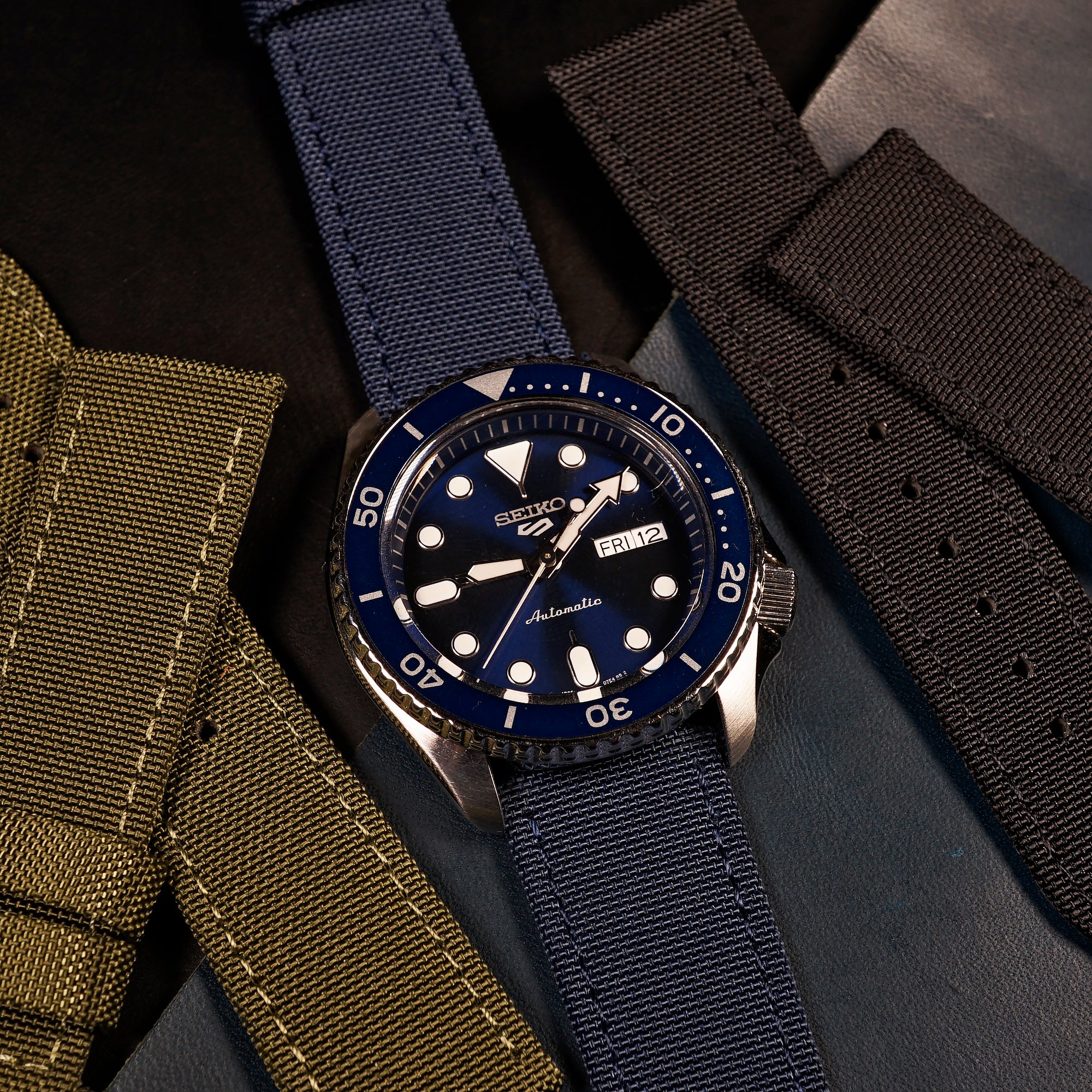 Canvas Watch Strap in Navy - Nomad Watch Works MY