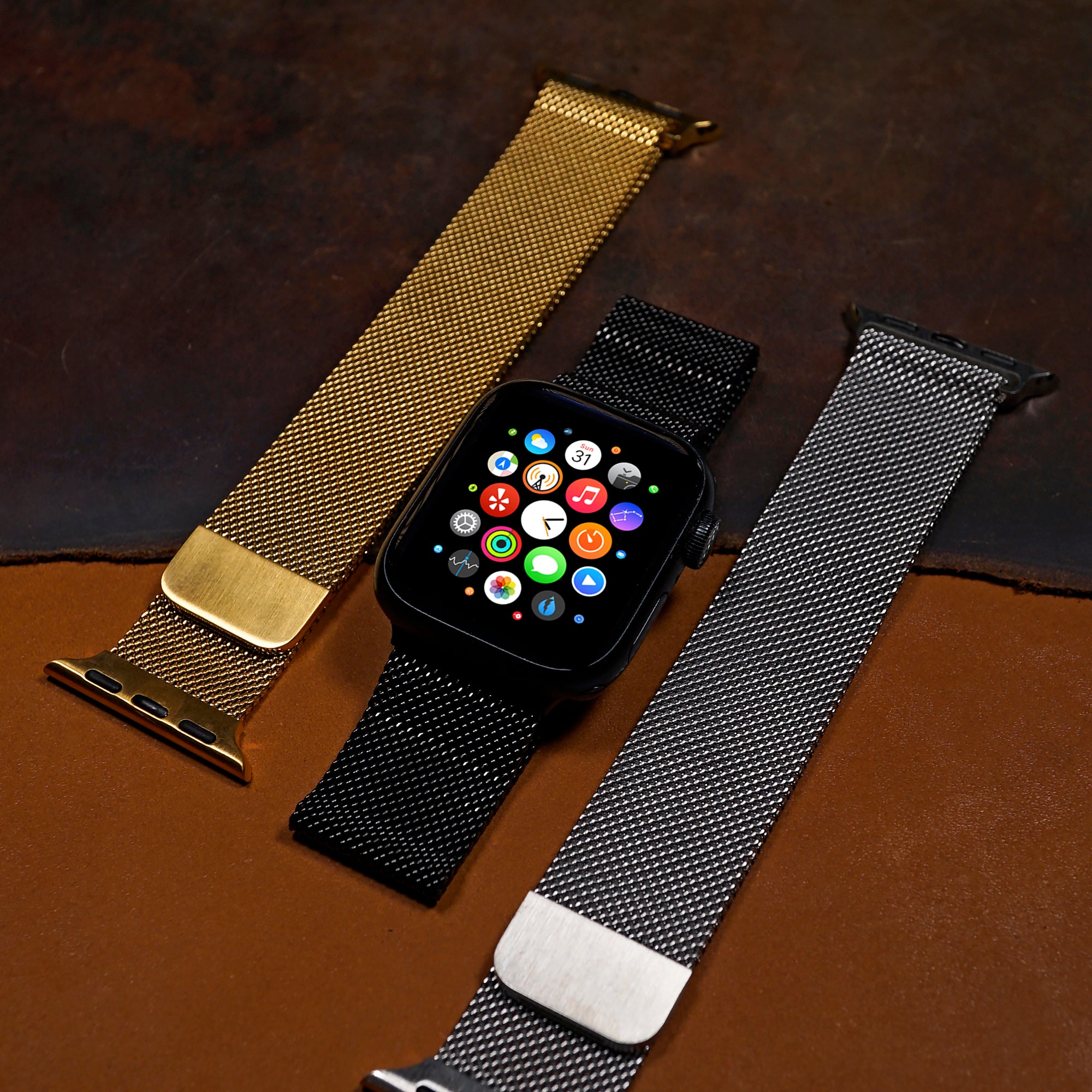 Milanese Mesh Strap in Black (Apple Watch) - Nomad Watch Works MY