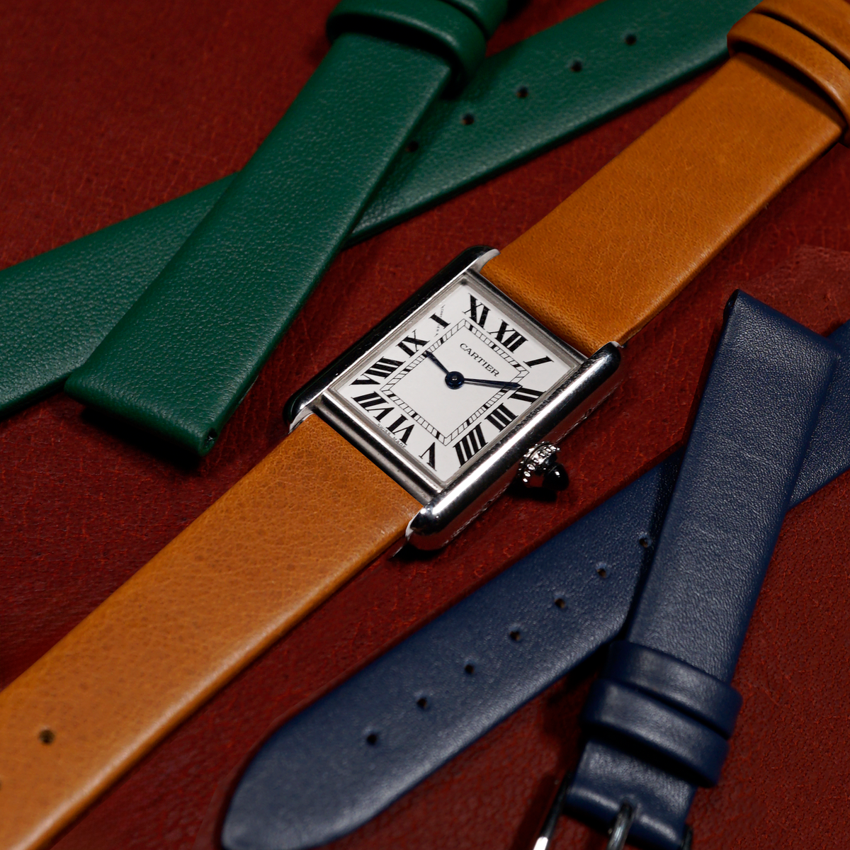 Unstitched Smooth Leather Watch Strap in Tan - Nomad Watch Works MY