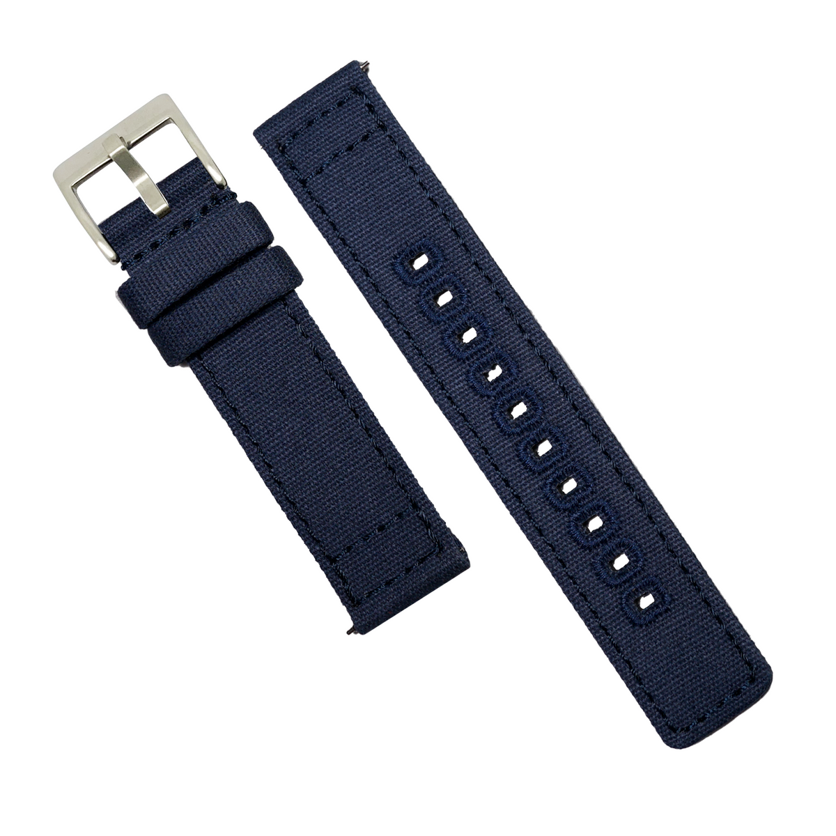 Quick Release Canvas Watch Strap in Navy - Nomad Watch Works MY