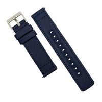 Quick Release Canvas Watch Strap in Navy - Nomad Watch Works MY