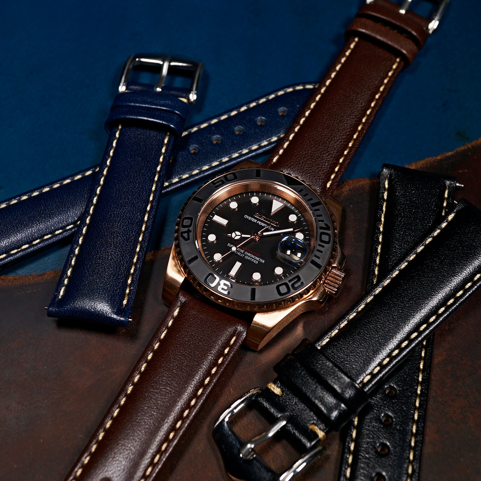 Quick Release Classic Leather Strap in Brown - Nomad Watch Works MY