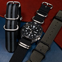 Heavy Duty Zulu Strap in Black - Nomad Watch Works MY