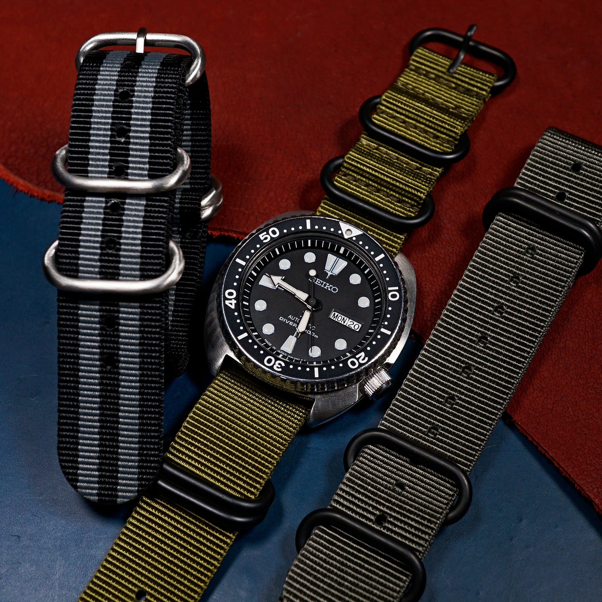 Heavy Duty Zulu Strap in Olive - Nomad Watch Works MY
