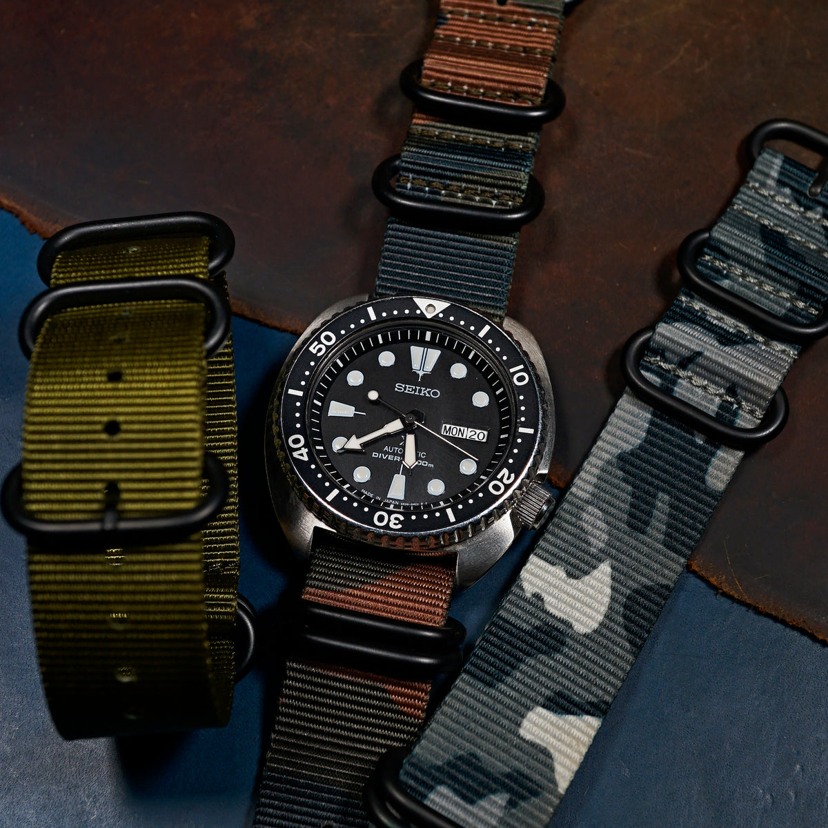 Heavy Duty Zulu Strap in Brown Camo - Nomad Watch Works MY