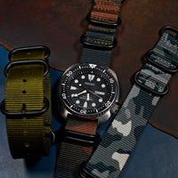 Heavy Duty Zulu Strap in Brown Camo - Nomad Watch Works MY
