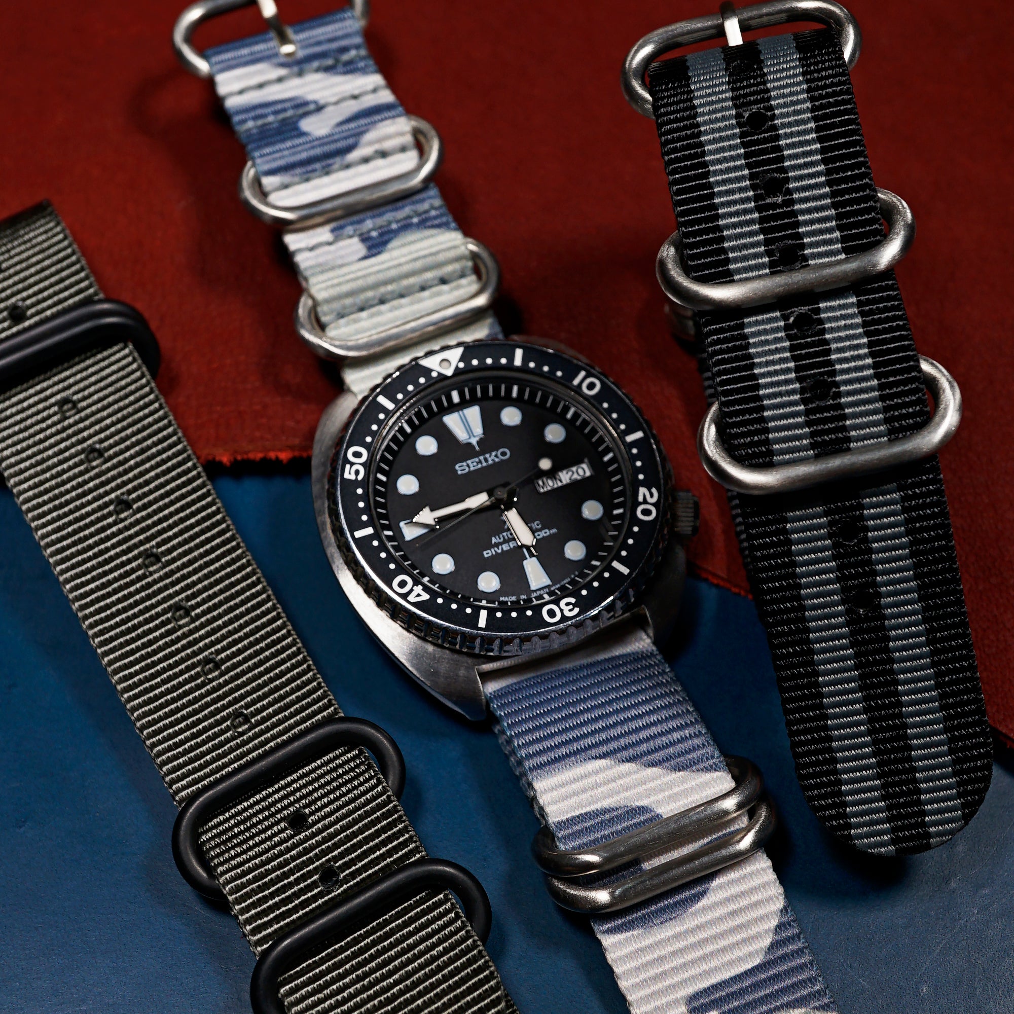 Heavy Duty Zulu Strap in White Camo - Nomad Watch Works MY