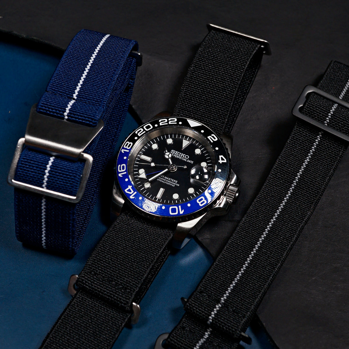 Marine Nationale Strap in Black - Nomad Watch Works MY