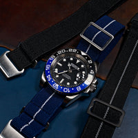 Marine Nationale Strap in Navy White - Nomad Watch Works MY