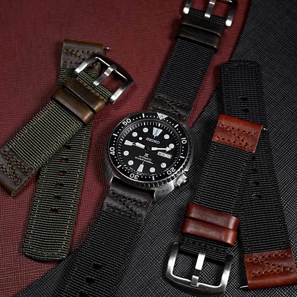 Field Canvas Watch Strap in Black (18mm) - Nomad Watch Works MY