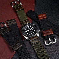 Field Canvas Watch Strap in Olive Brown (18mm) - Nomad Watch Works MY