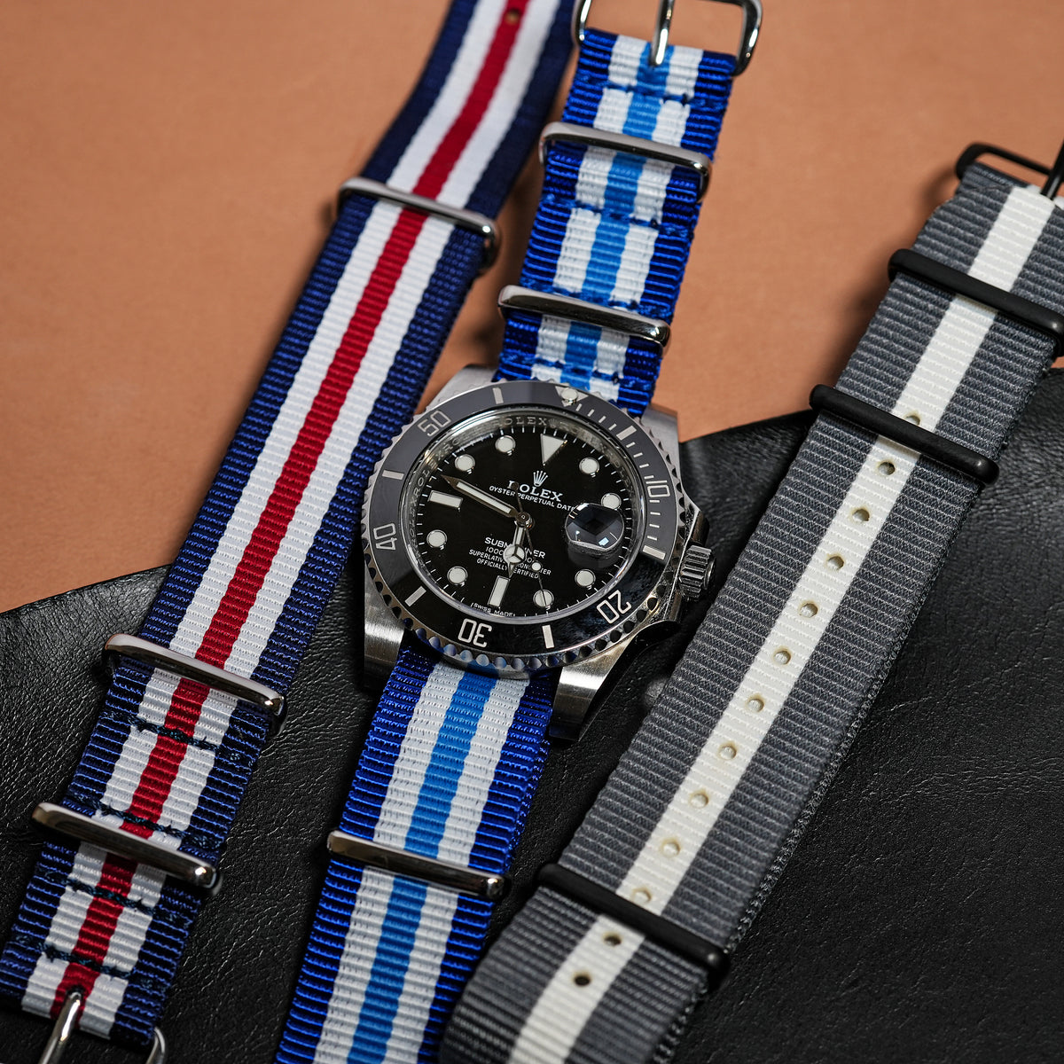 Premium Nato Strap in Regimental Blue - Nomad Watch Works MY