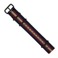 Premium Nato Strap in Navy Red Cream - Nomad Watch Works MY
