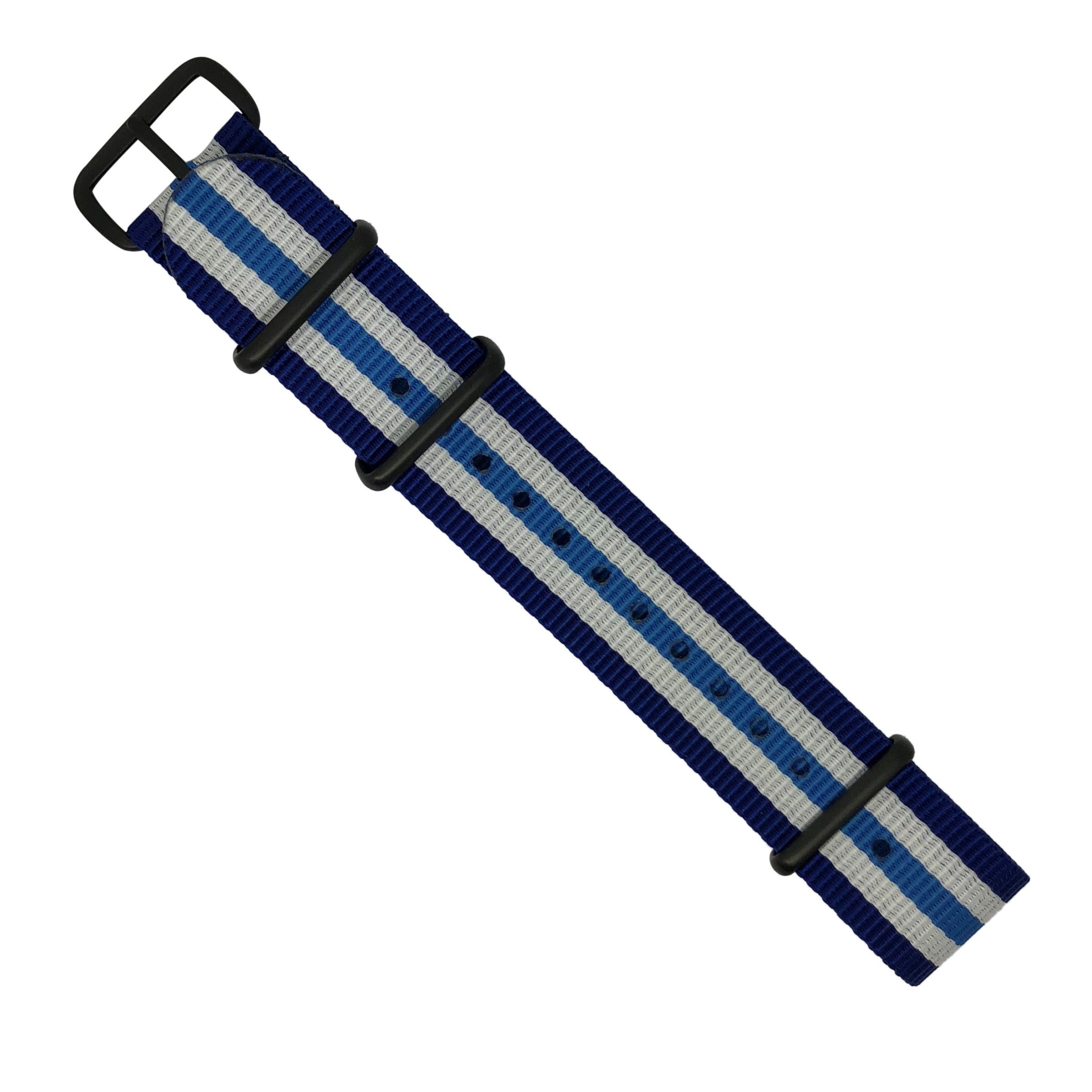 Premium Nato Strap in Regimental Blue - Nomad Watch Works MY