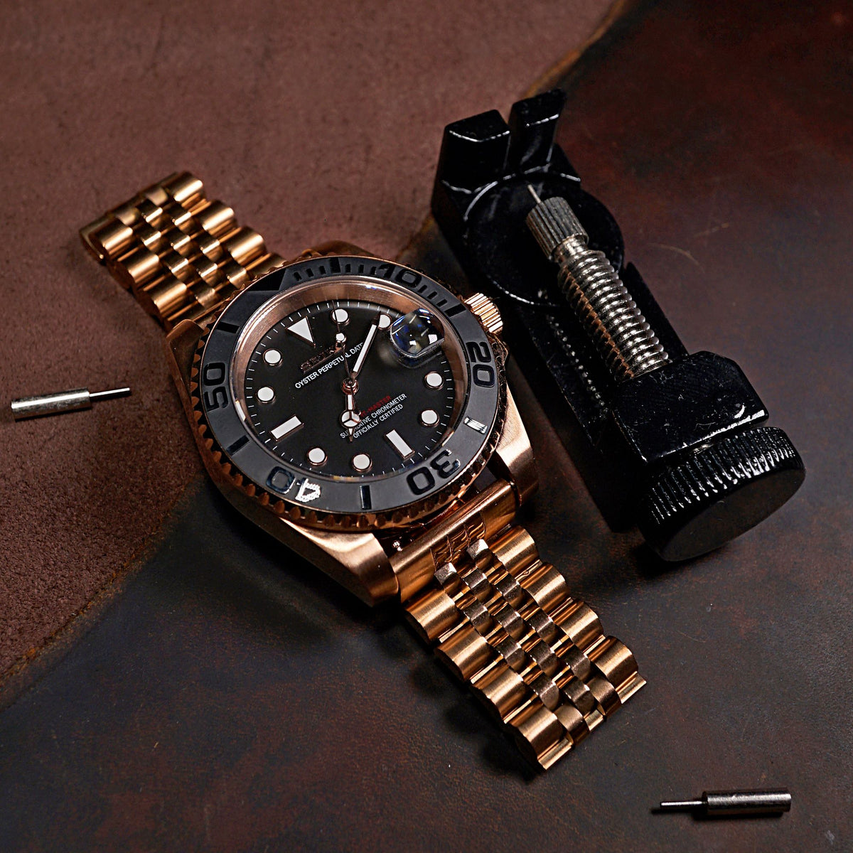 Jubilee Metal Strap in Rose Gold - Nomad Watch Works MY