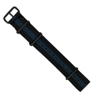 Premium Nato Strap in Black Blue - Nomad Watch Works MY