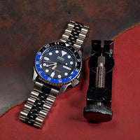 Jubilee Metal Strap in Silver and Black (20mm) - Nomad Watch Works MY