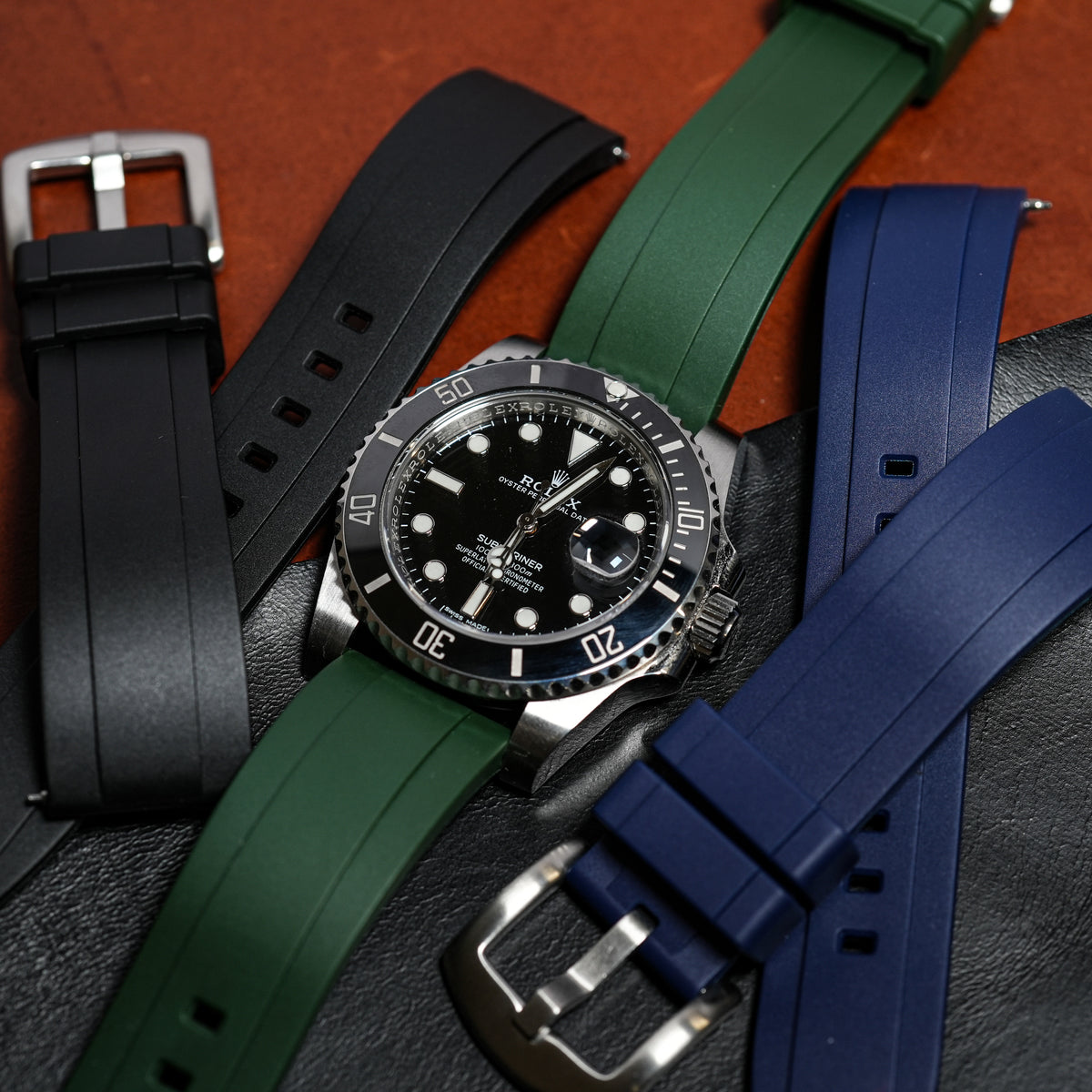 Flex Rubber Strap in Green - Nomad Watch Works MY
