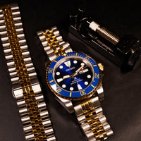 Jubilee Metal Strap in Silver and Yellow Gold - Nomad Watch Works MY