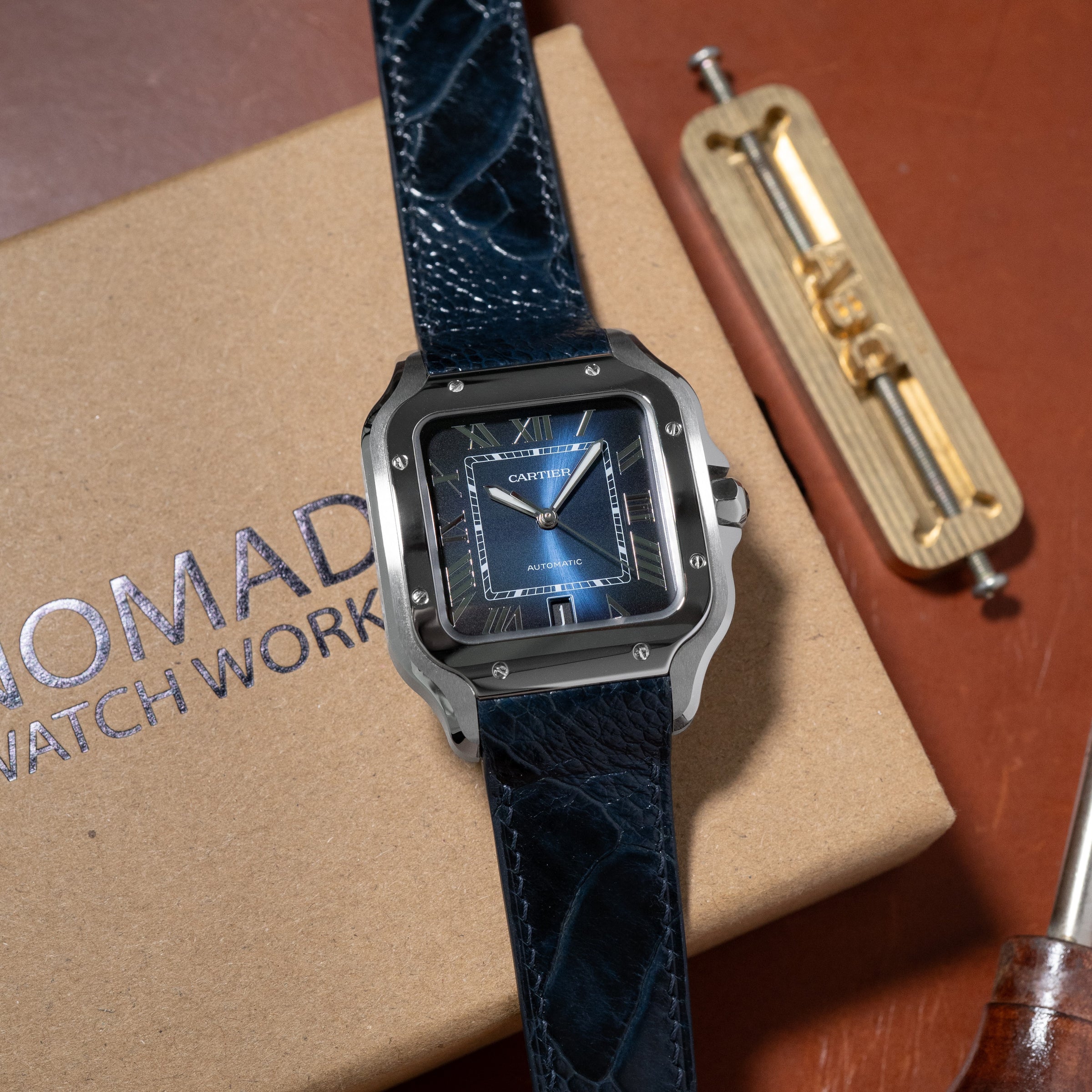 Custom Watch Strap for Cartier Santos de Cartier - Nomad Watch Works MY