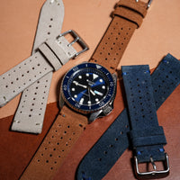 Premium Rally Suede Leather Watch Strap in Tan - Nomad Watch Works MY