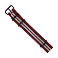 Premium Nato Strap in Red Navy White - Nomad Watch Works MY