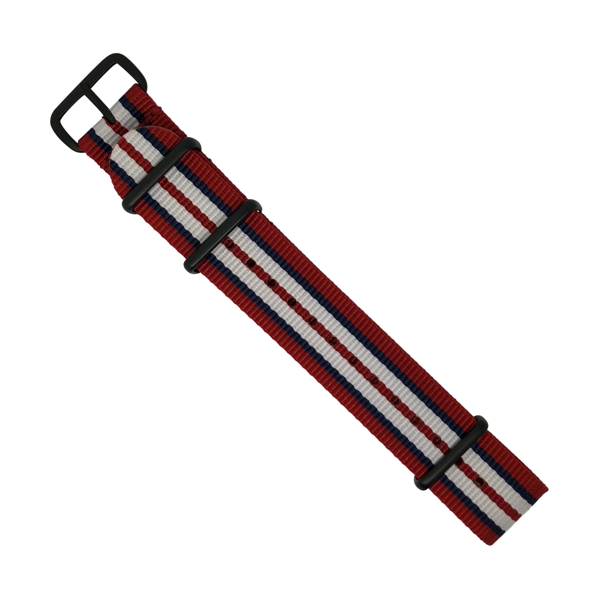 Premium Nato Strap in Red Navy White - Nomad Watch Works MY