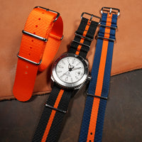 Premium Nato Strap in Black Orange - Nomad Watch Works MY