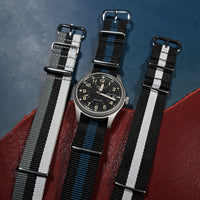 Premium Nato Strap in Black Blue - Nomad Watch Works MY